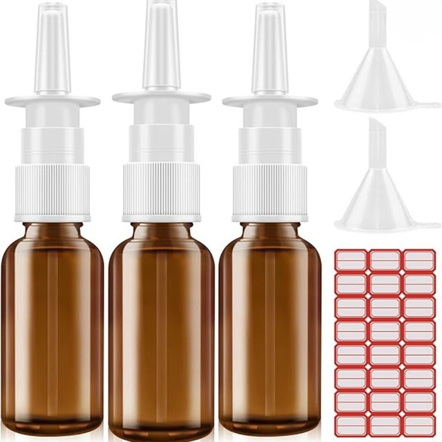 FIGHTYU Braunglas Nasensprüher Fläschchen, nachfüllbar, 5 ml-100 ml - Bild 1