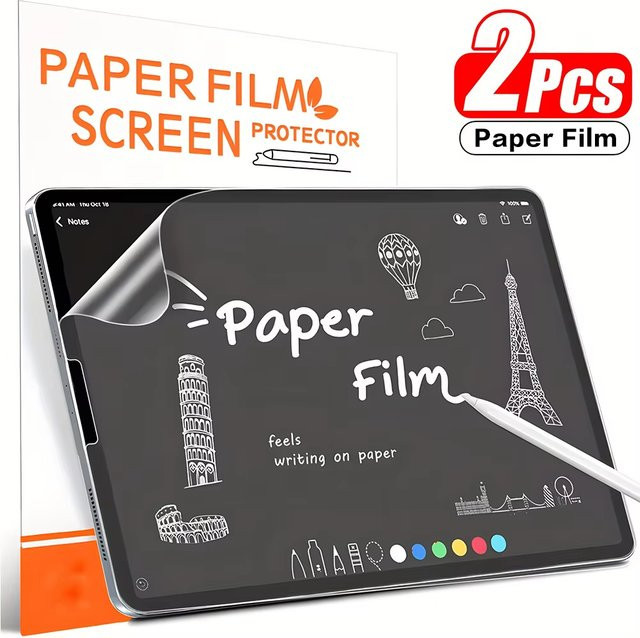 2 Stück Apple iPad Air Pro 13 11 M3 M2 Displayschutz Matt Papierähnlich Blendfrei Transparent Kompatibel mit Apple Pencil - Bild 1