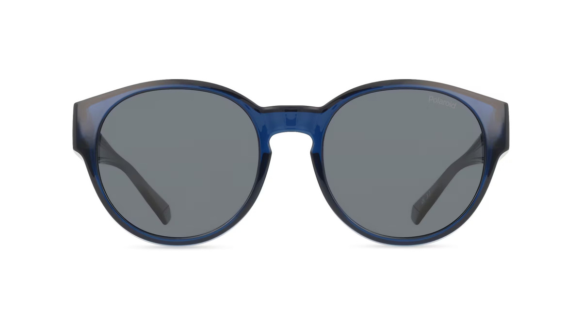 Polaroid PLD 9017/S Fitover-Sonnenbrille, Vollrand, Rund, Kunststoff, Unisex, Blau, Grau - Bild 1