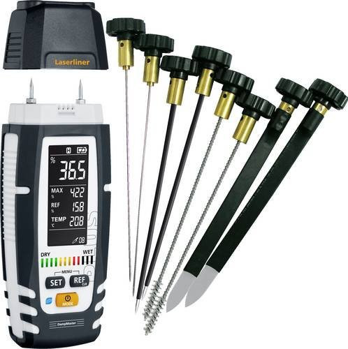 Laserliner DampMaster Allround Set Materialfeuchtemessgerät in Schwarz - Bild 1