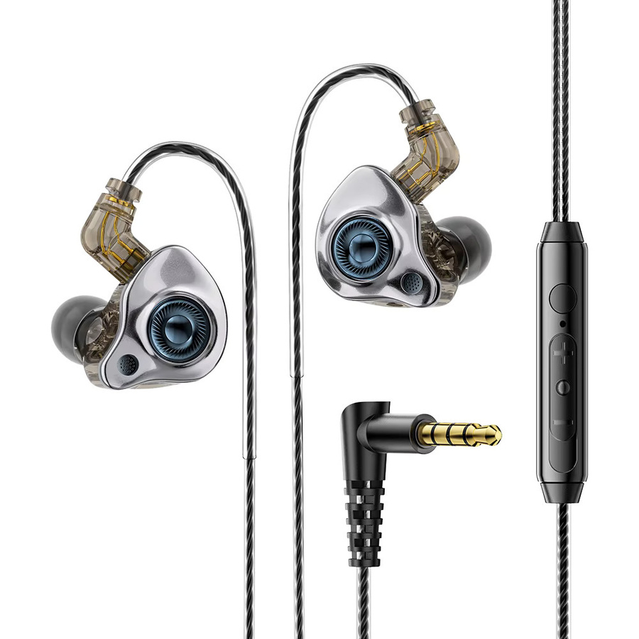 Essager Gaming-Kopfhörer In-Ear mit Mikrofon und Geräuschunterdrückung, USB-C und 3,5-mm-Klinke, Schwarz - Bild 3