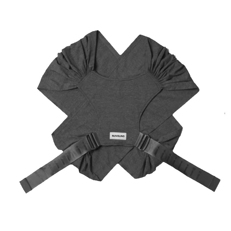 Ergonomische Babytrage in Grau mit verstellbarer X-Form und atmungsaktivem Design für die Reise - Bild 4