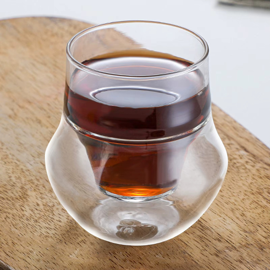 ACRDDK Doppelwandige Espressotassen aus Glas in Transparent mit hängendem Ohr - Bild 2