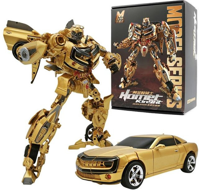Yiran toy Transformers Verwandlungsroboter Actionfigur, Gold, 28cm - Bild 1