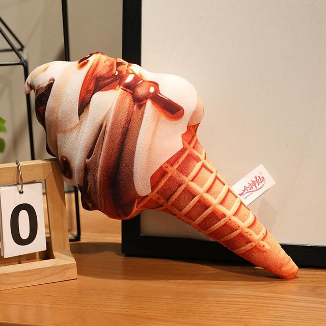 Bai Fen Bai Toys Eiscreme Plüschtier, schokoladenbraun, 20cm - Bild 1