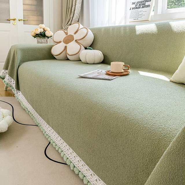 Lanyu Universal Sofabezug aus Teddy-Samt für alle Jahreszeiten, B/H: 180 x 130 cm - Bild 1