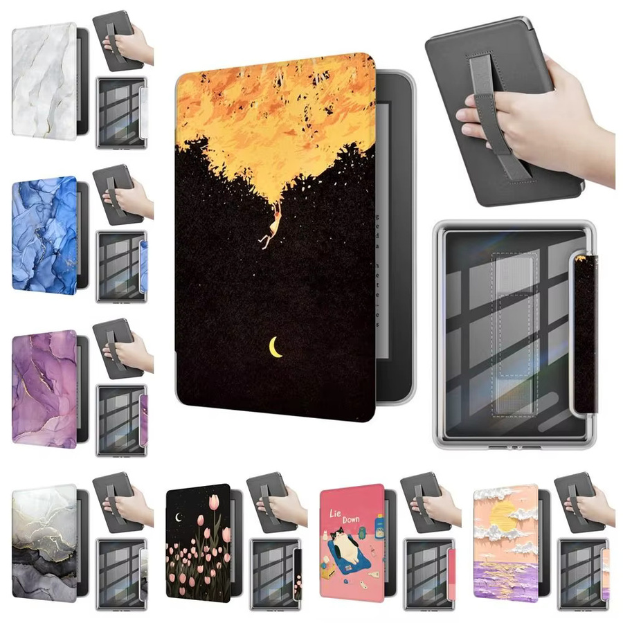 Lederne Schutzhülle für Kindle Paperwhite 5 (11. Generation 2021), 6,8 Zoll mit Handstütze und automatischer Auf- und Abschaltfunktion - Bild 2