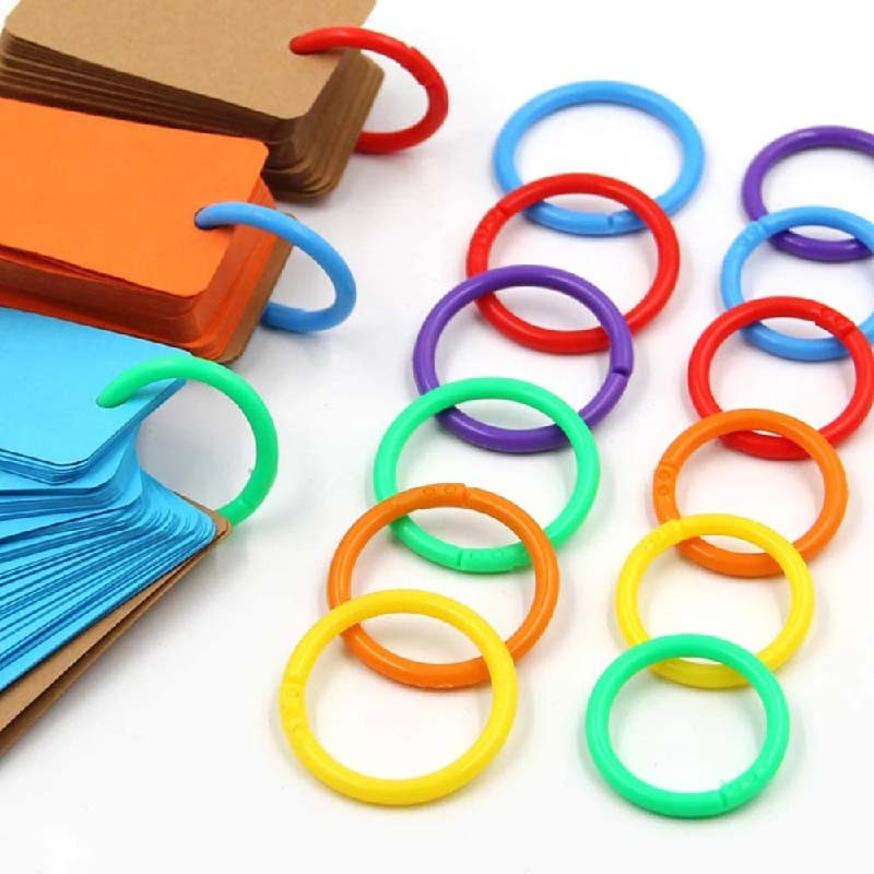 50 Stück Yiran Furniture Kunststoff-Ringbuchringe für DIY-Alben und Bürobindezubehör, Durchmesser: 15 mm - Bild 2
