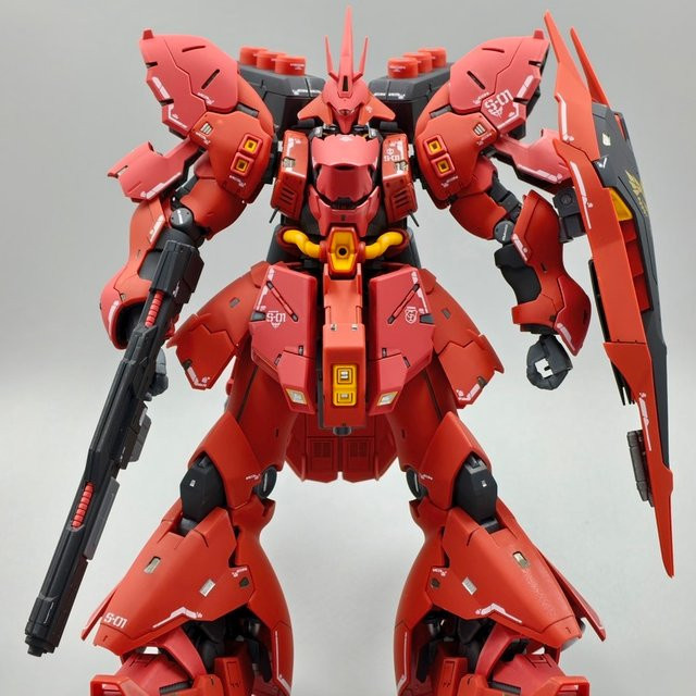 Gao Gao Modell Rg 1/144 Sazabi, Montagemodellbausatz, Actionfiguren, Kunststoff, Rot - Bild 1