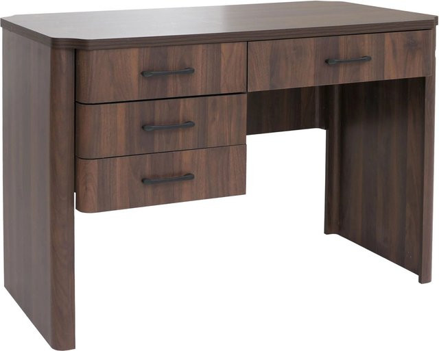 Schreibtisch MCW P42 mit 4 Schubladen in Walnuss-Optik, B/T/H: 110 x 78 x 60 cm - Bild 2