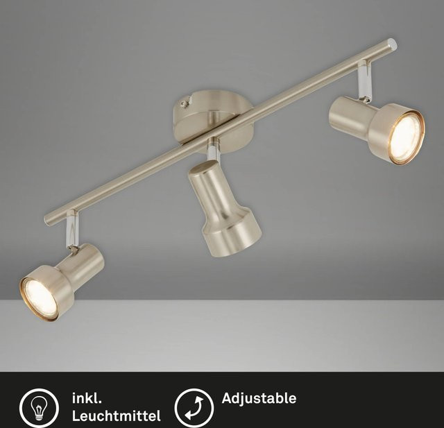 Briloner LED-Spot 3er Set in Nickel matt für Wohnzimmer, Schlafzimmer und Kinderzimmer - Bild 1