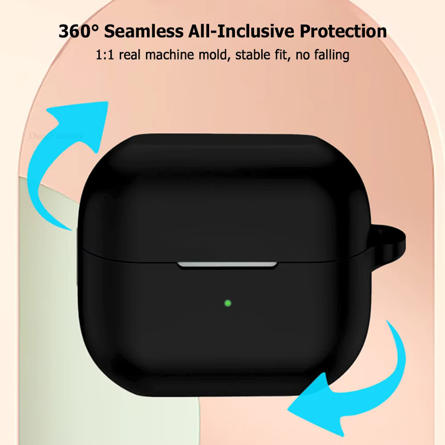 AKABEILA Silikon-Schutzhülle für Samsung Galaxy Buds 3 Pro und Buds 3 in Weiß mit Schlüsselanhänger - Bild 6