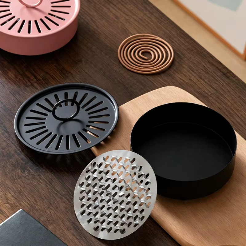 Meltset Mückenspiralbox aus Eisen mit Deckel in Schwarz für Zuhause, Outdoor und Camping - Bild 2