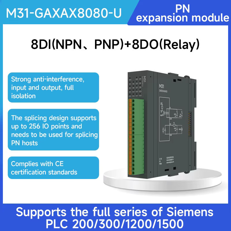 COJXU Profinet Remote I/O-Modul M31-U-PN Serie mit Modbus RTU und PN-Bus Unterstützung für Botu und STEP 7 (AO/DO/AI/AO) - Bild 4