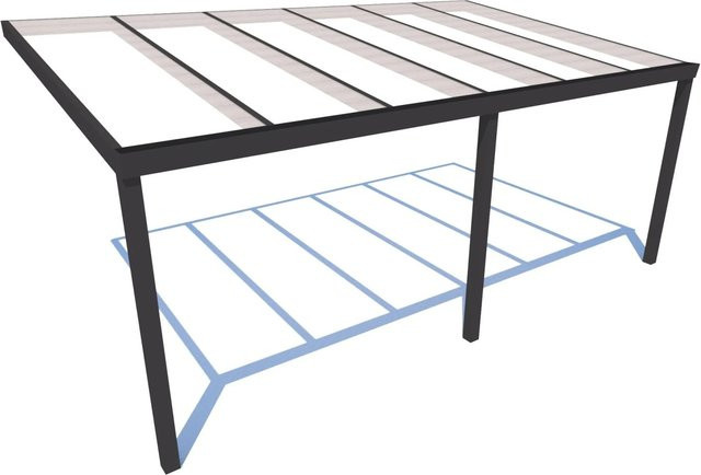 Schweng Terrassenüberdachung S350 in Anthrazit mit Polycarbonat, B/T: 606 x 355 cm - Bild 1