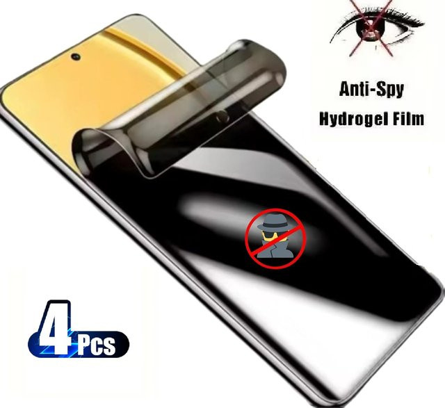 4er-Pack Privatsphäre Hydrogel Displayschutz für OPPO Reno 10 Pro Plus, Reno 8T und 11 F 5G / 12F FS 5G, transparent - Bild 1