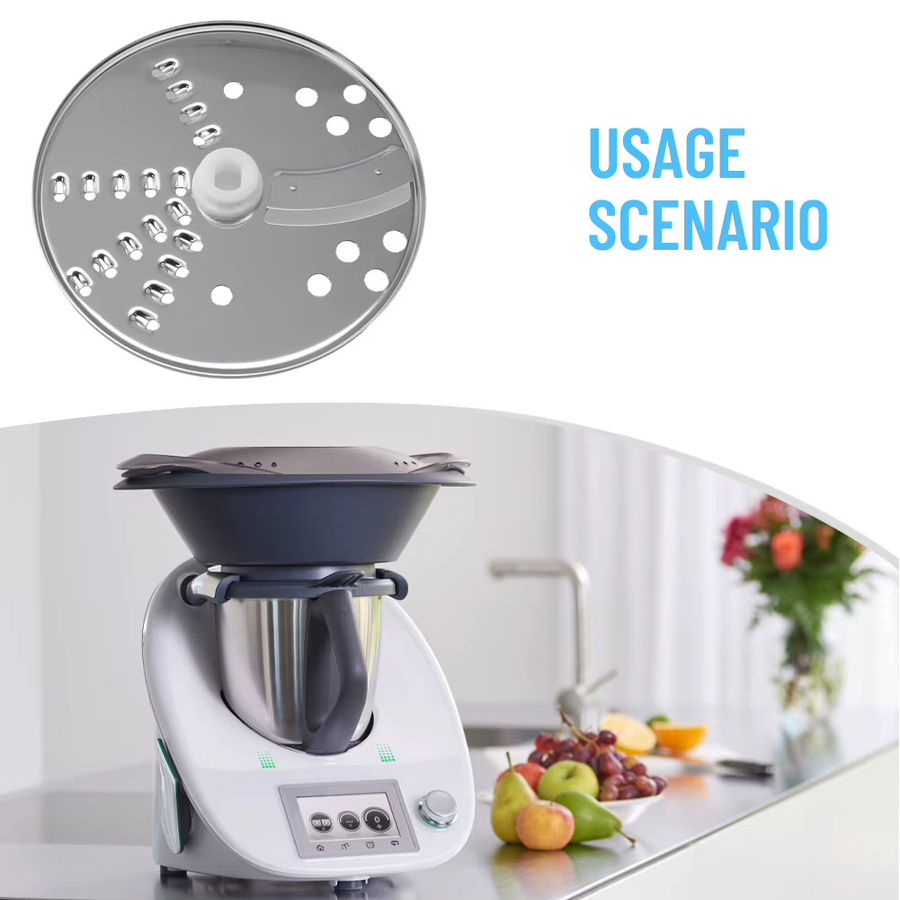 Vorwerk Spezialschneider aus Edelstahl 304 für Thermomix TM5 und TM6 in Silber - Bild 2