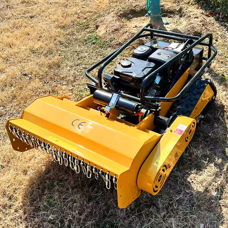 TONGZHONG All-Terrain Helling-Spinner Mäher und Schredder, ferngesteuerter hydraulischer Hebe-Dreschmäher in Gelb - Bild 2