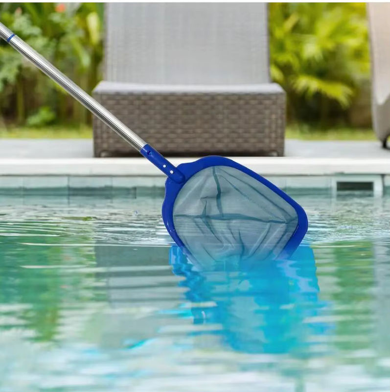 Blaues Teleskop-Reinigungsnetz mit einziehbarer Stange als Skimmer-Zubehör für Pool, Schwimmbad, Teich oder Badewanne - Bild 5