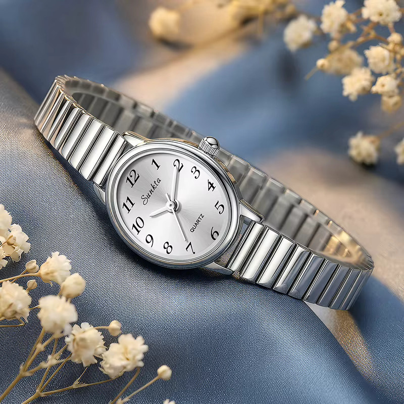 Sunkta Armbanduhr, Quarz, Gold, ovales Zifferblatt, Damen - Bild 1