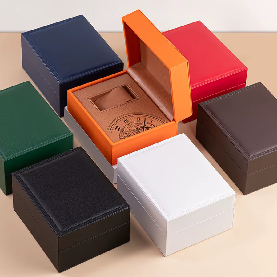 Uhrenbox PU-Leder, quadratisch, Unisex - Bild 4