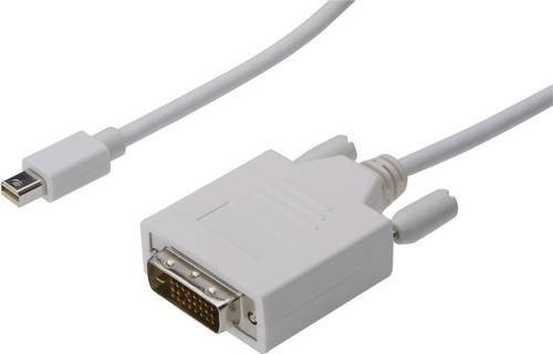 Digitus Mini-DisplayPort auf DVI-D Adapterkabel in Weiß, Länge: 2,00 m - Bild 1