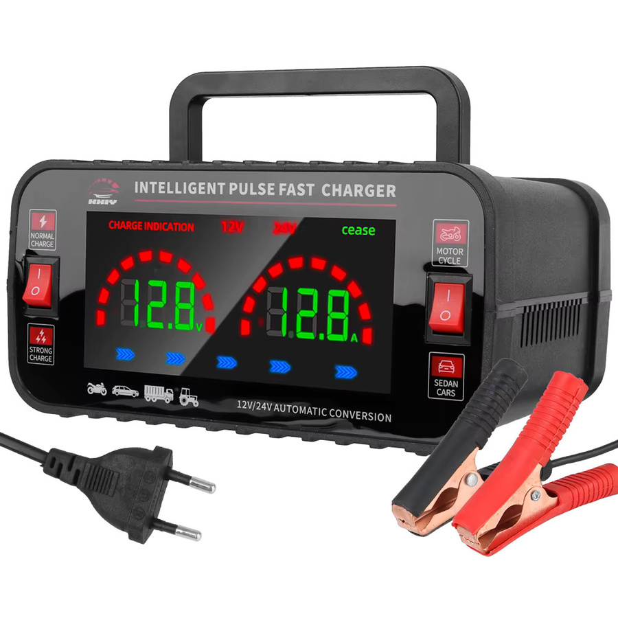 Puls Reparatur Auto Batterie Ladegerät 150W für Blei Säure AGM GEL Batterien mit EU Stecker in Schwarz - Bild 6