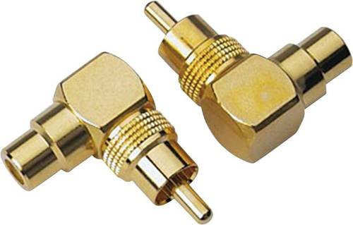 Sinuslive CWS Cinchwinkeladapter in Gold mit 1x Cinch-Stecker und 1x Cinch-Kupplung - Bild 1