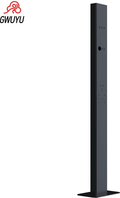 GWUYU EV-Ladestation Pfahlpfosten in Schwarz, universeller wetterfester Sockelhalter für Typ 1, Typ 2 und Tesla Ladegeräte im Außenbereich - Bild 1