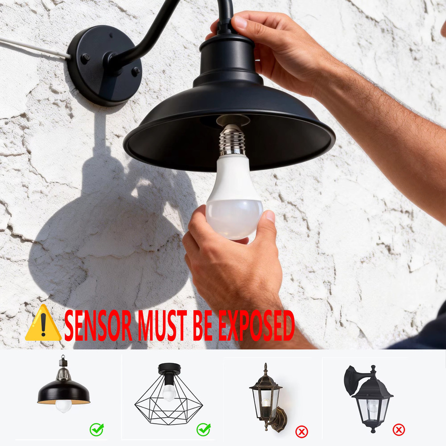 Kasotile LED-Lampen mit Bewegungssensor und Dämmerungssteuerung, E27, Weiß, 10er-Pack - Bild 3