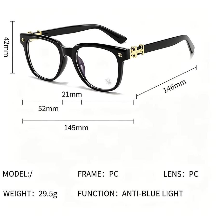 AWGSEE Korrektionsbrille, Unisex, Eckig, Vollrand, Schwarz, Kunststoff - Bild 4