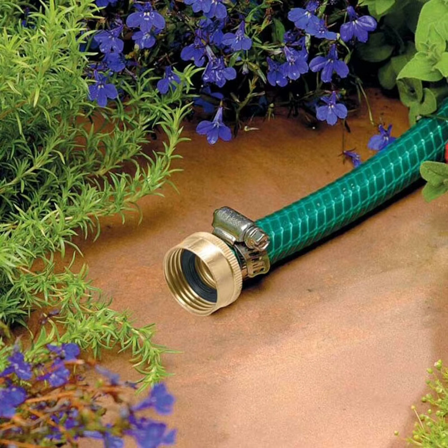 Gartenschlauch Reparatur Set mit 3/4 Zoll Anschluss und Edelstahl Klemmverbinder in Gold - Bild 3