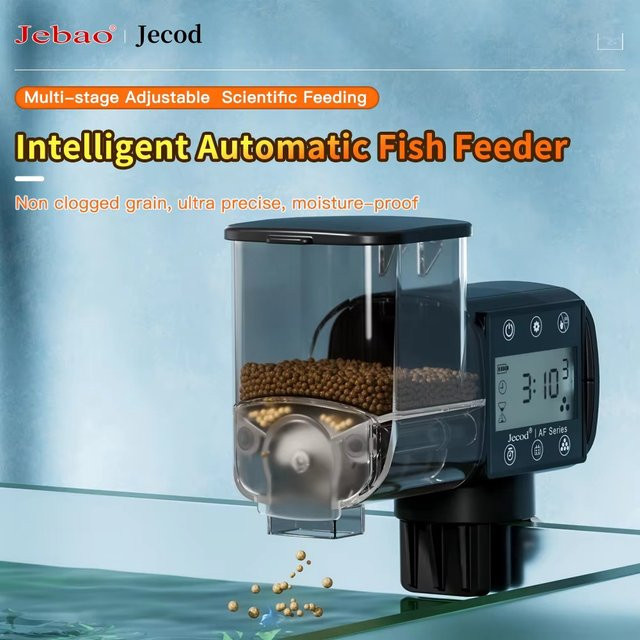 Jebao Jecod Automatischer Digitaler Timer Fischfütterer in Schwarz für dein Aquarium - Bild 1