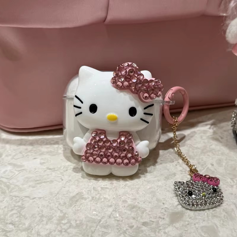 Sanrio Hello Kitty 3D Cartoon Schutzhülle für AirPods 1 2 3 4 Pro, transparent - Bild 3
