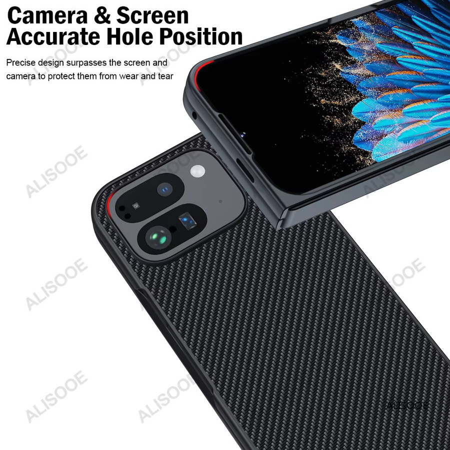 Luxus Business Schutzhülle mit Carbon Fiber Textur und PU Leder für Google Pixel 10 und 9 Pro in Schwarz - Bild 4