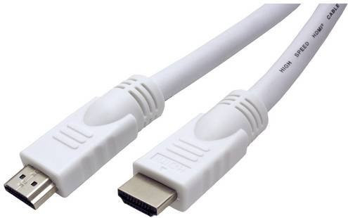 Value HDMI Anschlusskabel HDMI-A, Weiß, Länge: 20,0 m - Bild 1