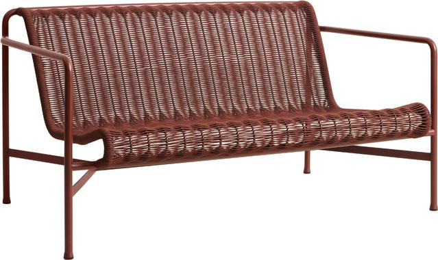 HAY Palissade Cord Lounge Sofa in Rot mit Stahlgestell und UV-beständigem Polyester - Bild 1