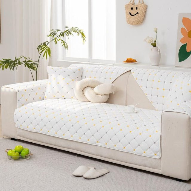 Super Six Sofakissen Nordisch Grau aus Baumwolle und Leder, quadratisch, B/T/H: 70 x 70 x 70 cm - Bild 1