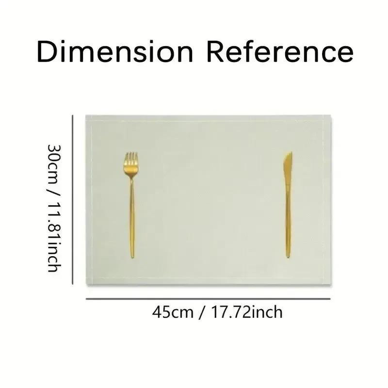 Lodestar Tischset mit Element Muster in Schwarz Gold, 6er Set, B: 32 cm, T: 42 cm - Bild 3