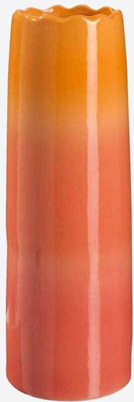NKD Porzellanvase in Orange, zylindrisch, Höhe: 30 cm, Durchmesser: 9 cm - Bild 1