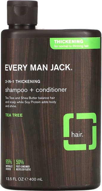 Every Man Jack 2-in-1 Shampoo & Conditioner Tea Tree, 400 ml - Bild 1