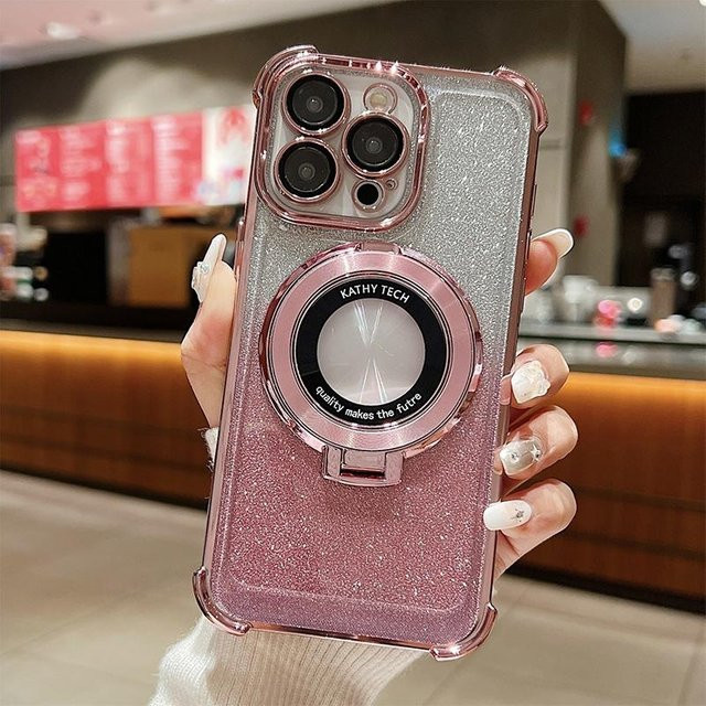 Silikon Schutzhülle mit magnetischem Halter für Xiaomi Redmi Note 13 Pro 5G und Poco X6 in Pink - Bild 1