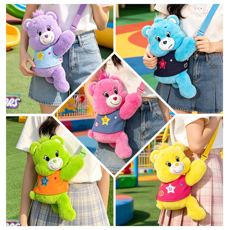 Care Bears Plüsch-Umhängetasche, Stoffpuppen-Rucksack - Bild 3