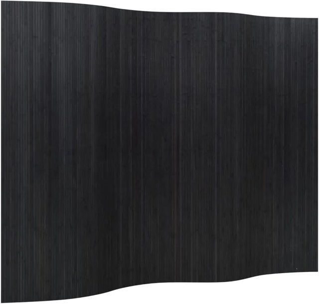 vidaXL Paravent aus Bambus in Schwarz, Breite: 250 cm, Höhe: 165 cm - Bild 1