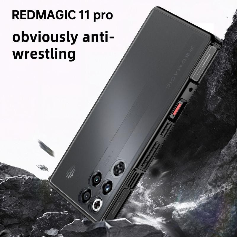 Stoßfeste Handyhülle für ZTE Nubia Red Magic 11 Pro Plus aus mattem Hart-PC mit Kameraschutz in Schwarz, Grau oder Pink - Bild 1