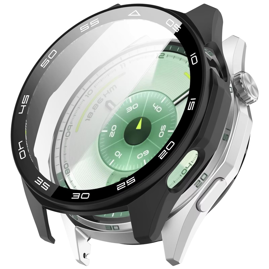 Huawei Schutzglas und PC-Gehäuse für Huawei Watch GT6 46 mm, Schwarz - Bild 3