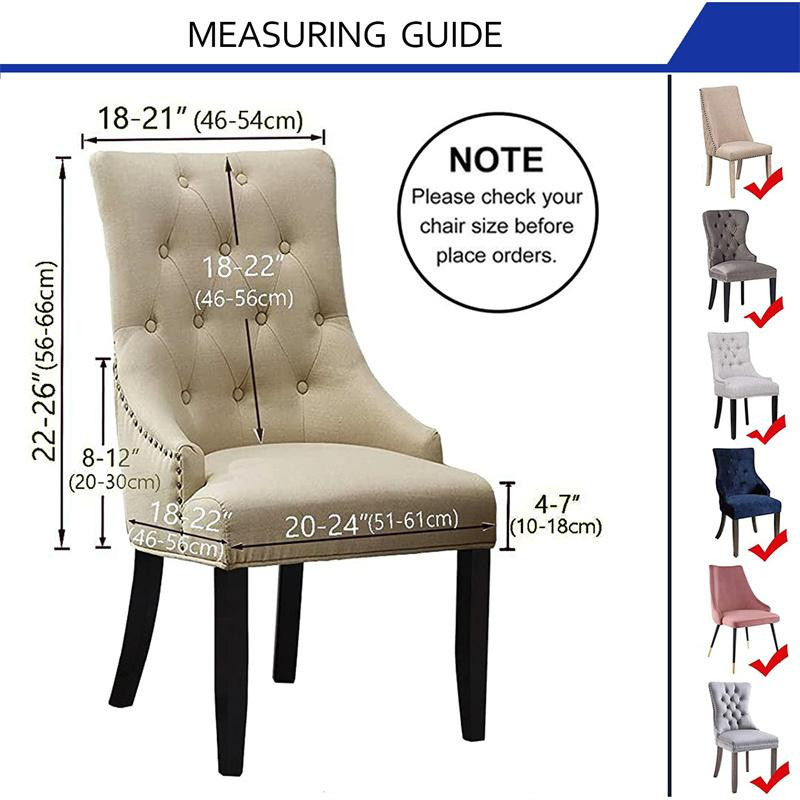 Elastische Sesselhusse mit hoher Rückenlehne von Household supplies MH, moderner Sitzbezug aus Polyester und Elasthan, einfarbig - Bild 4