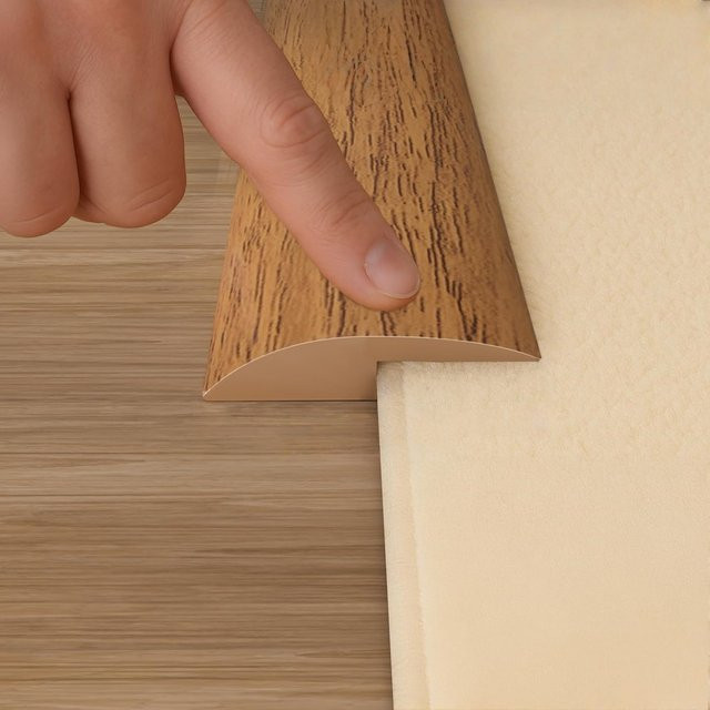 Selbstklebende Bodenübergangsleiste aus PVC für Teppich und PVC als Schwellenübergang, Breite: 3 cm - Bild 1