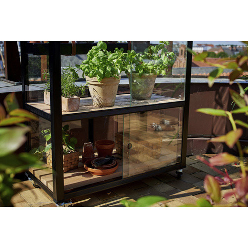 Juliana Urban City Greenhouse Gewächshaus aus Aluminium und Sicherheitsglas in Anthrazit, B: 80 cm, T: 40 cm, H: 60,3 cm - Bild 4