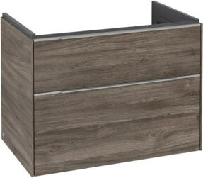 Villeroy & Boch Waschtischunterschrank Subway 3.0 in Eiche glänzend braun, wandmontiert mit integrierter LED-Beleuchtung, B/T/H: 77,2 x 57,6 x 47,8 cm - Bild 1